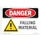 Signmission OSHA Danger Sign, Falling Material, 14in X 10in Decal, 14" W, 10" H, Landscape, Falling Material OS-DS-D-1014-L-1231 - alternate 1
